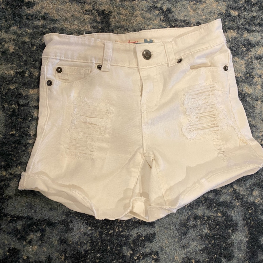 Vintage Havana sz12 girls white cutoff shorts